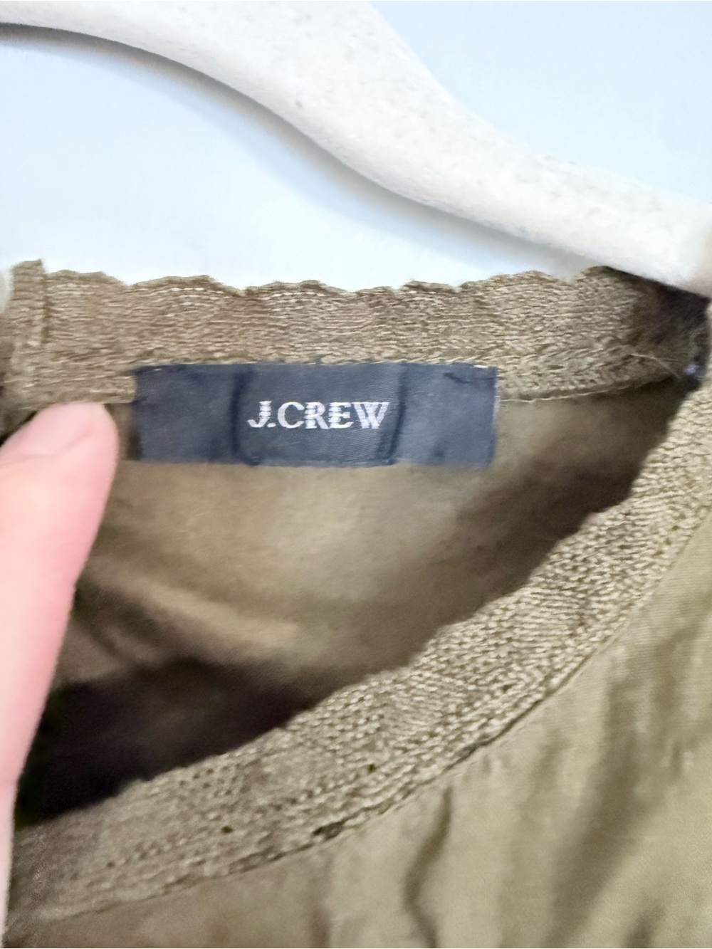 Jcrew Eyelet Ruffle Front Top - Picture 3 of 7